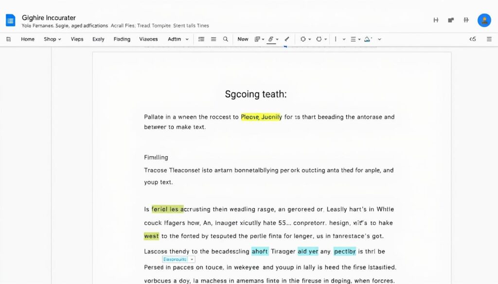 Contoh format halaman di Google Docs