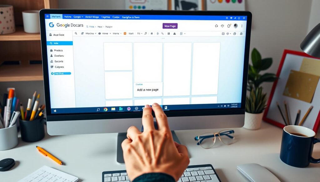 Menambah halaman baru di google docs