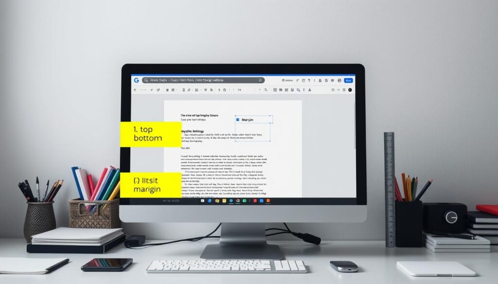 mengatur jarak tepi dokumen google